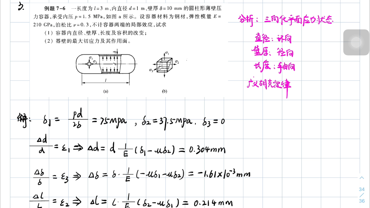 应力状态中的三类题目(薄壁圆筒问题)哔哩哔哩bilibili