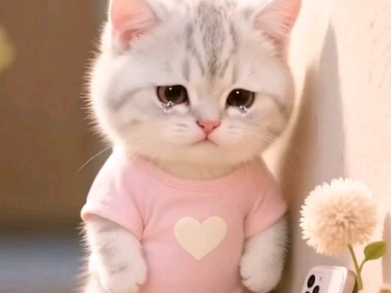 小猫咪哭的都可爱,超爱的