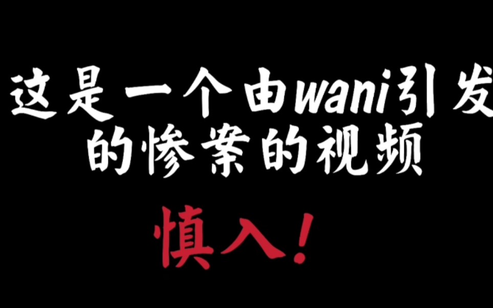 这是一件由wani引发的惨案哔哩哔哩bilibili