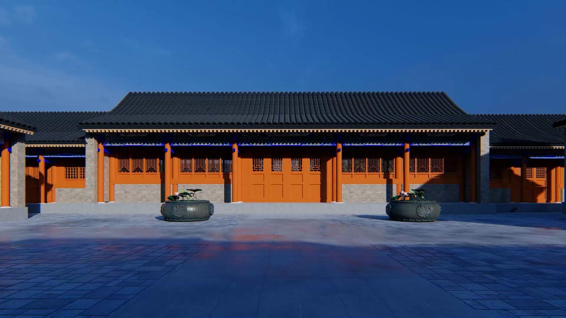 固伦恪靖公主府古建bim建模漫游