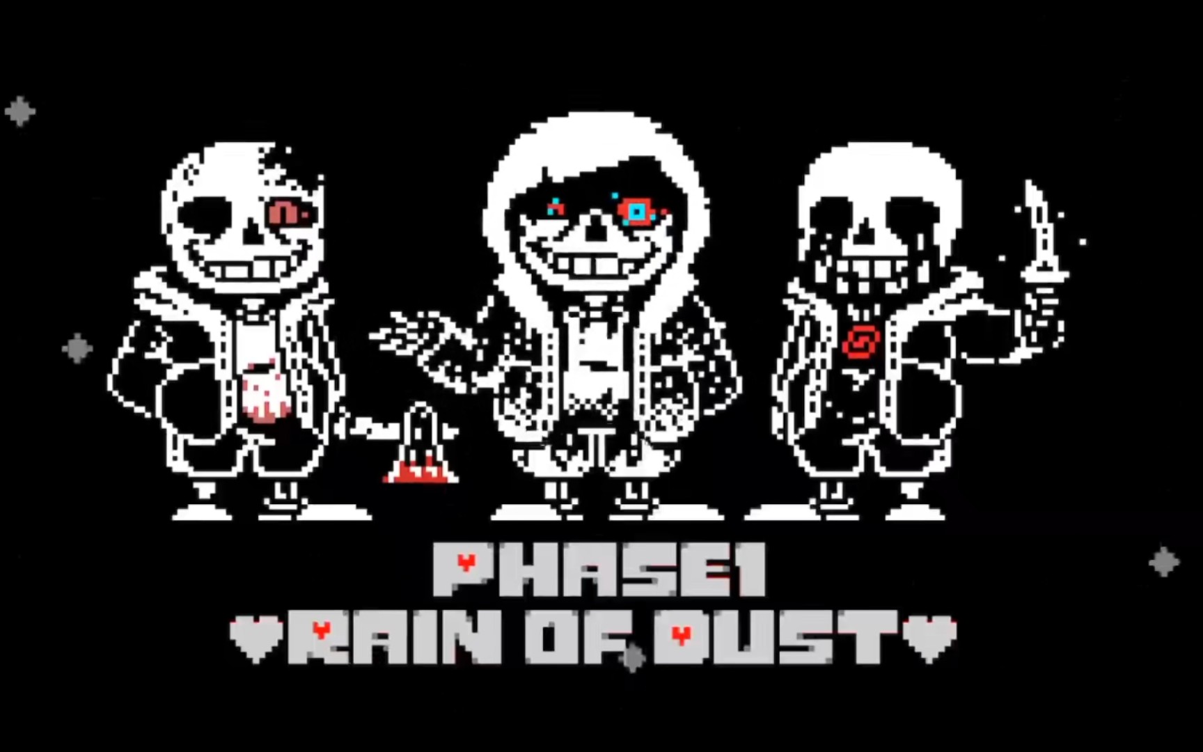 [三重谋杀好时光 ]传说之下同人,第一阶段像素图带方格.