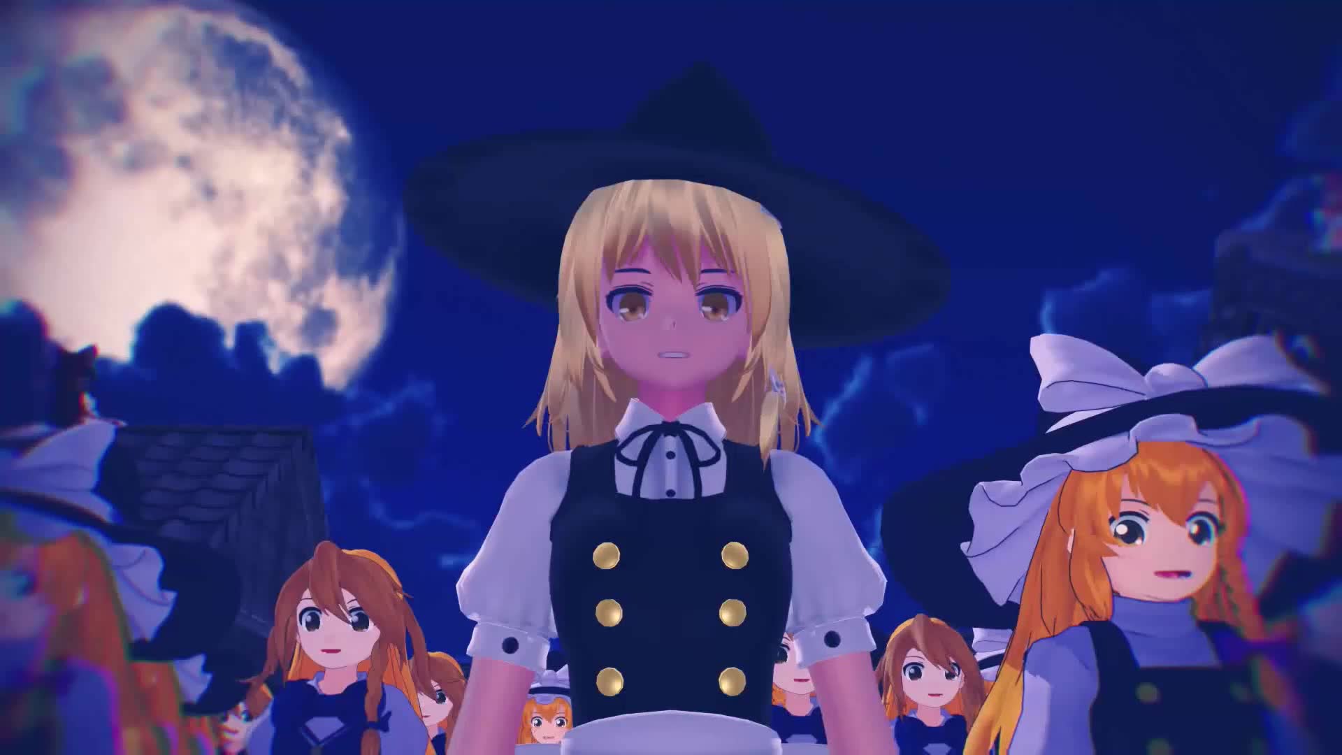 东方mmd月光下的魔理沙们颤栗者高能