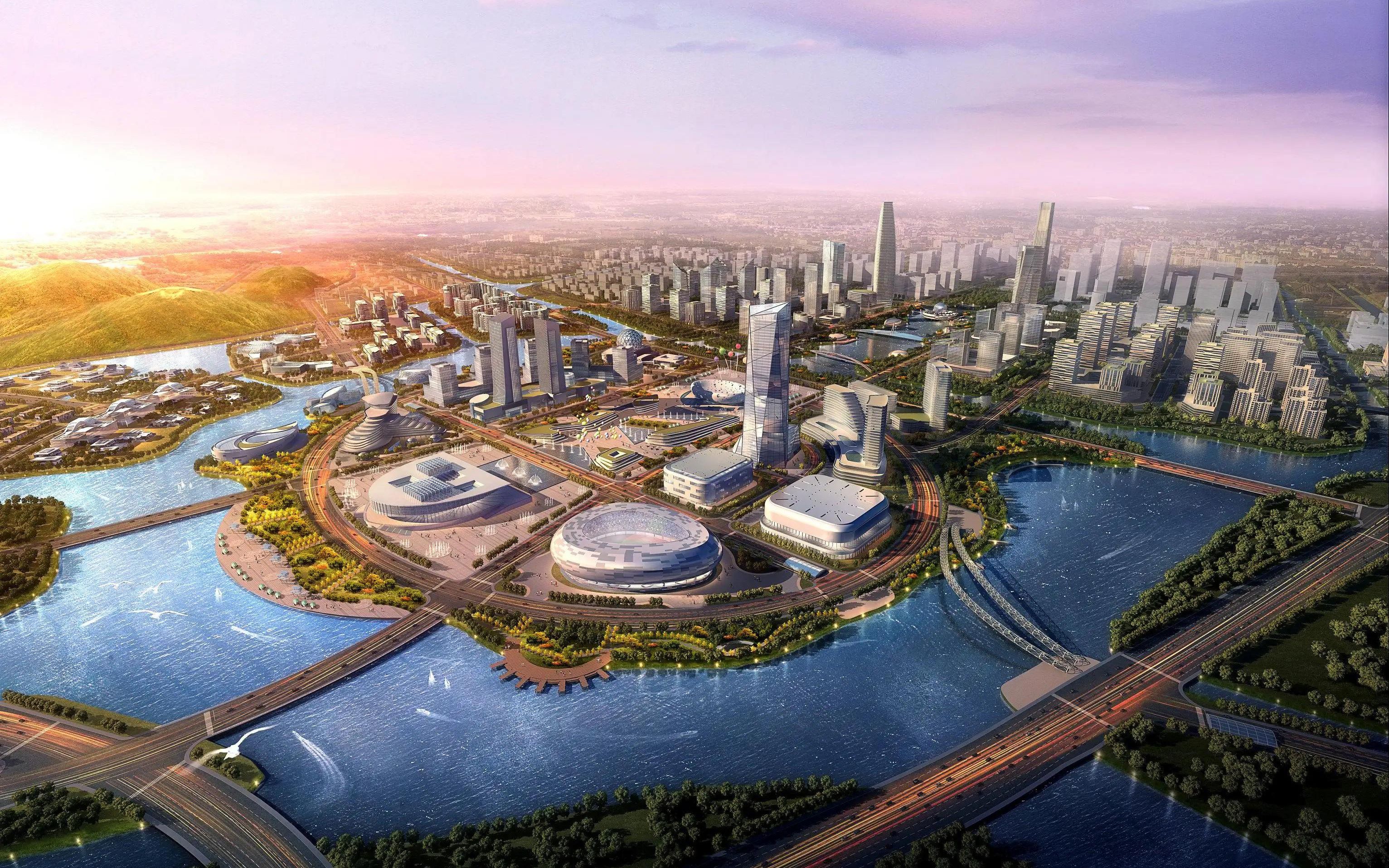 杭州未来科技城实景图片