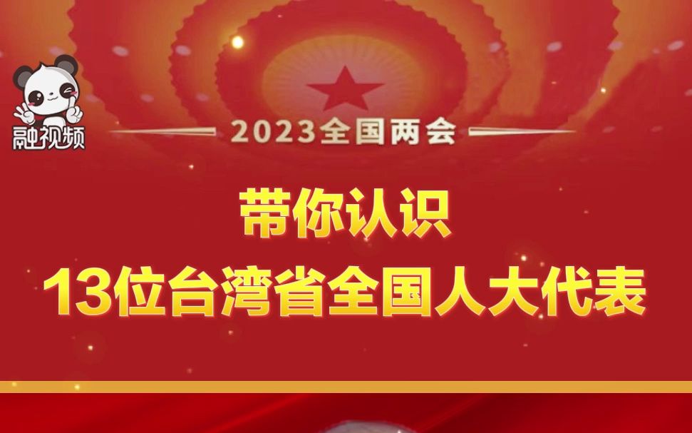 带你认识13位台湾省全国人大代表