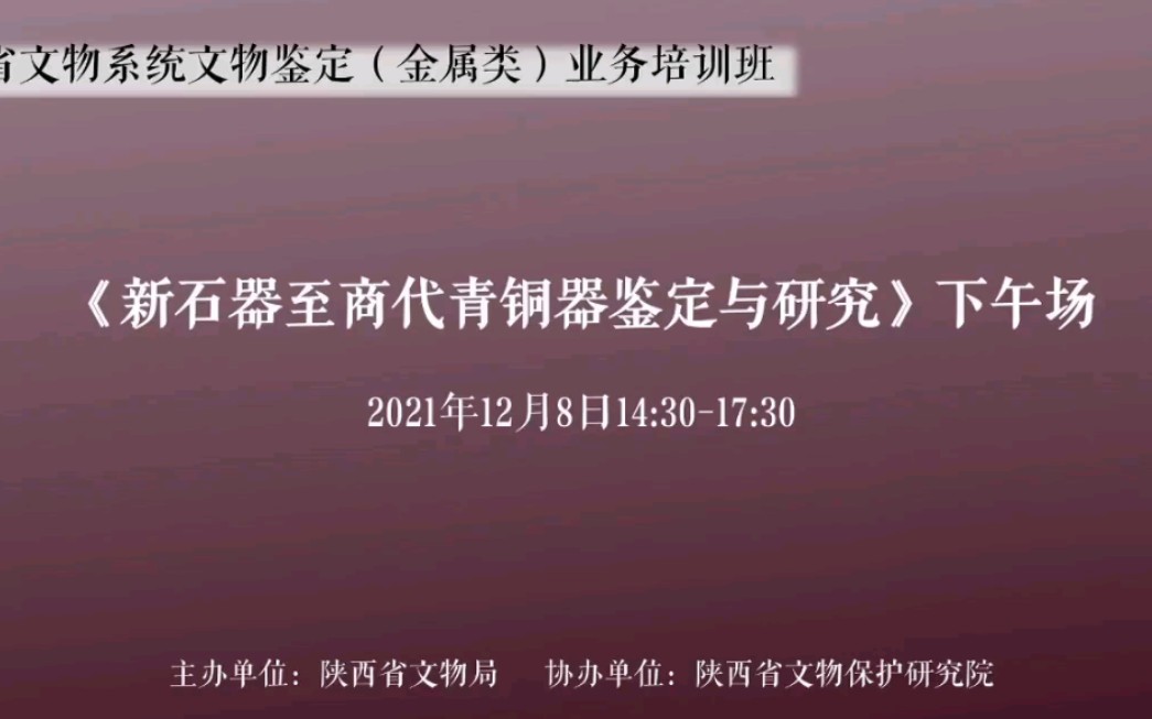 [图]【文物鉴定】《新石器至商代青铜器鉴定与研究》（下午场）【赵丛苍】