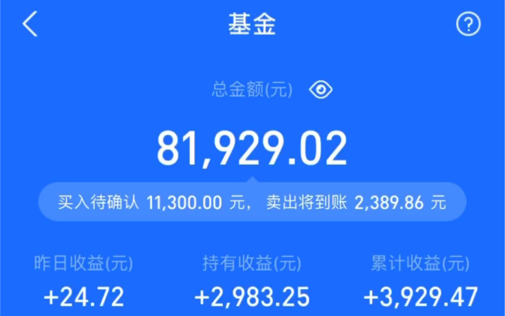 支付宝基金持有图片