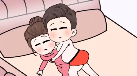 的明明2米多的大床,硬睡成90的小床,睡觉比上班还累…#夫妻搞笑日常