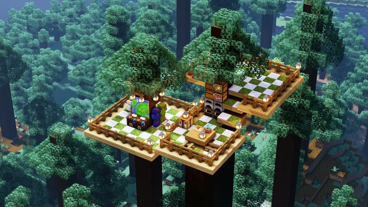 我的世界树屋建造图片
