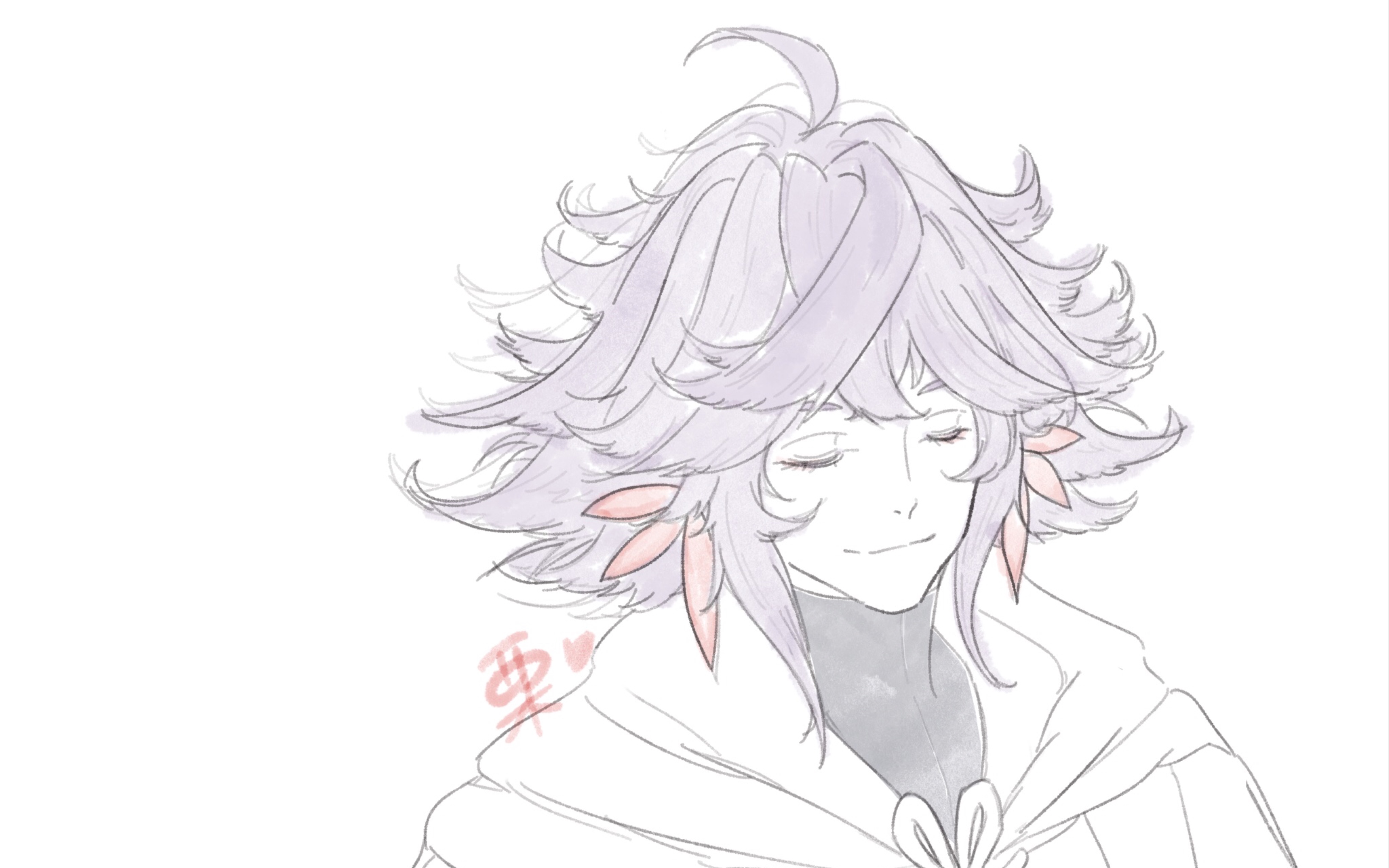 ipad绘春节画的梅林fgo