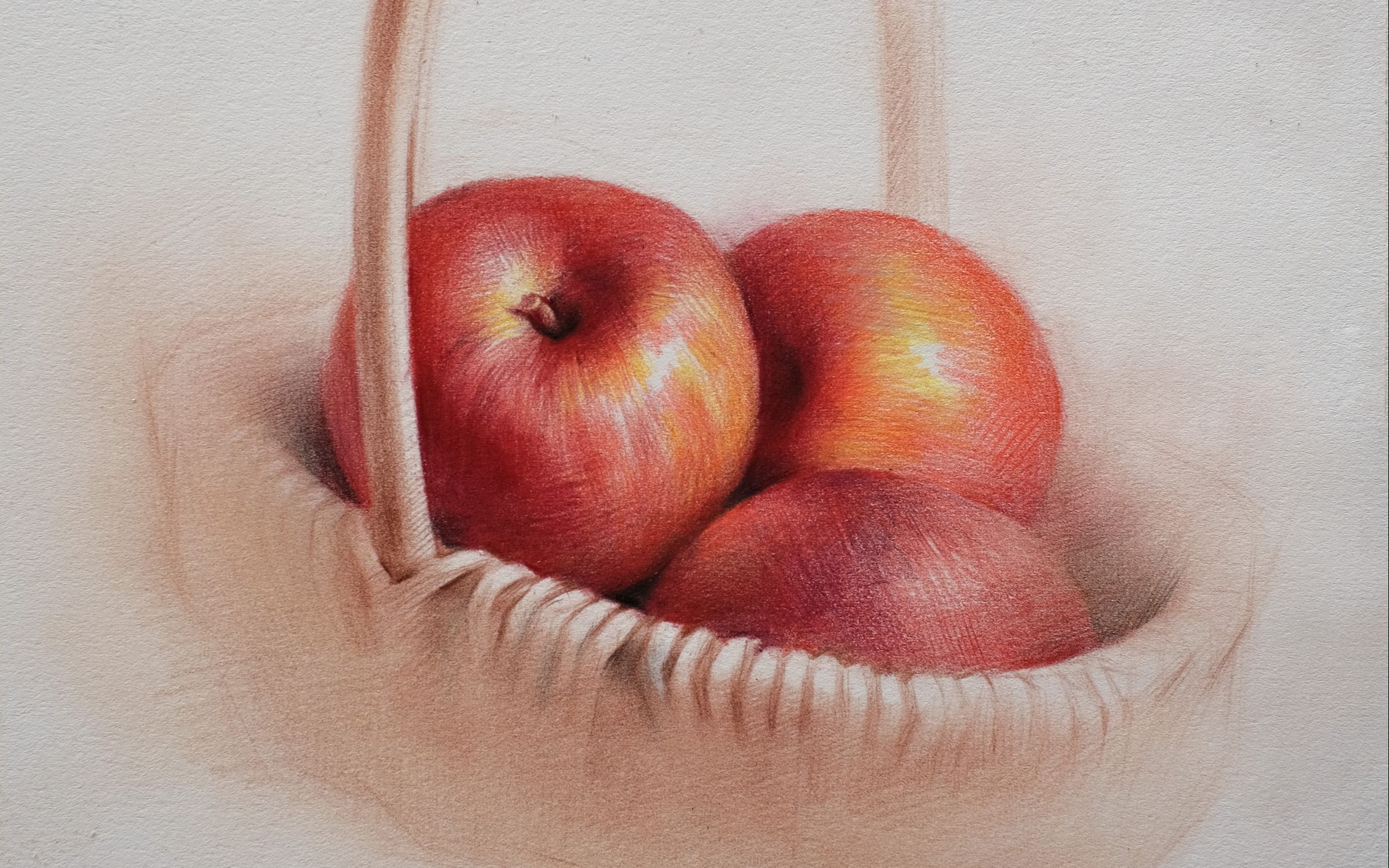 彩铅平安夜没人送我苹果那我便自己画几个咯