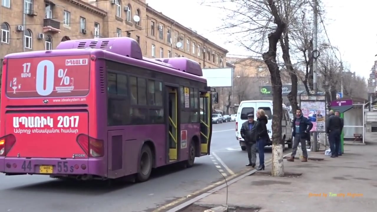 惊现海格巴士亚美尼亚首都埃里温的公交