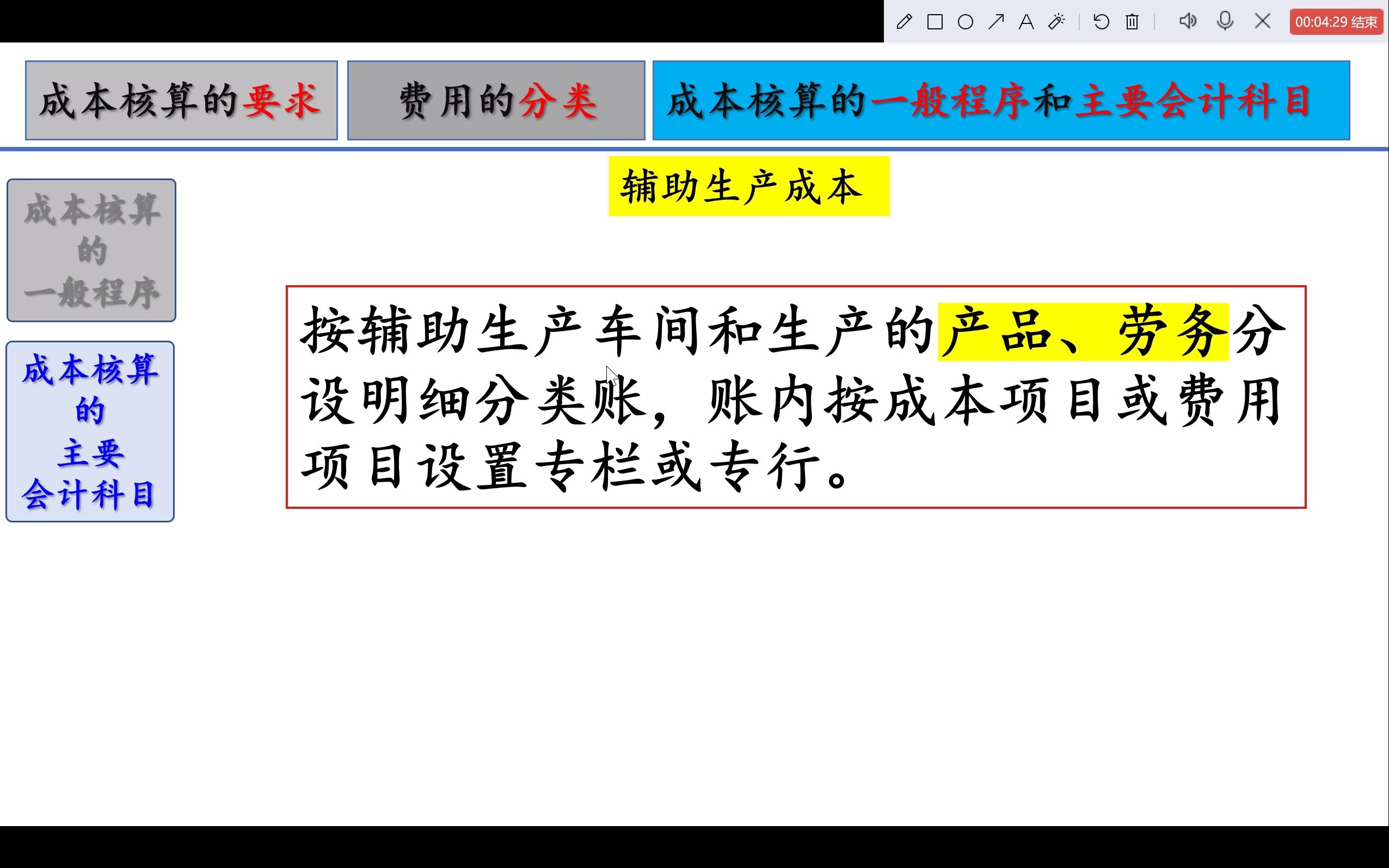 第二章工业企业成本核算的要求和一般程序2.3主要会计科目(基本生产成本、辅助生产成本和制造费用)哔哩哔哩bilibili