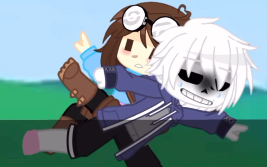 undertale61meme - smlle!(sans x frisk)