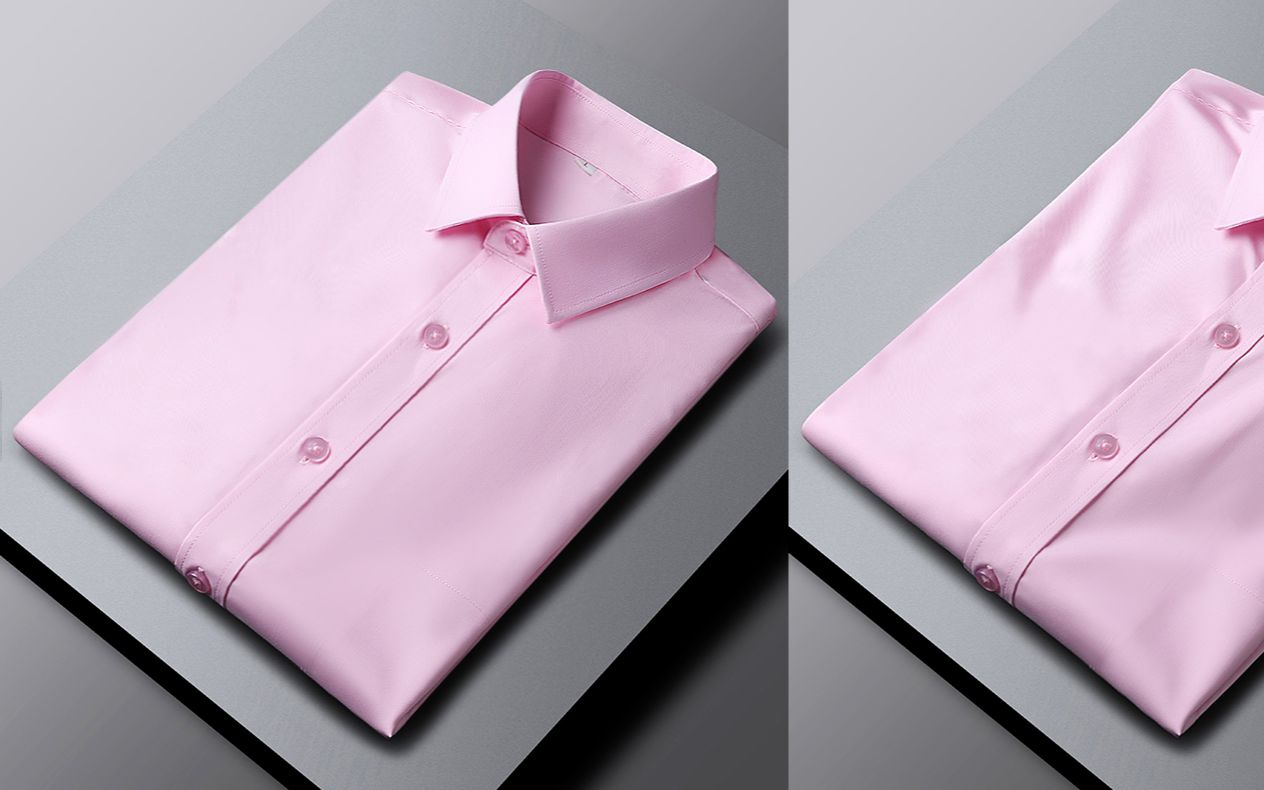 衬衣折叠平铺拍摄ps去皱修型过程服装修图教程教学