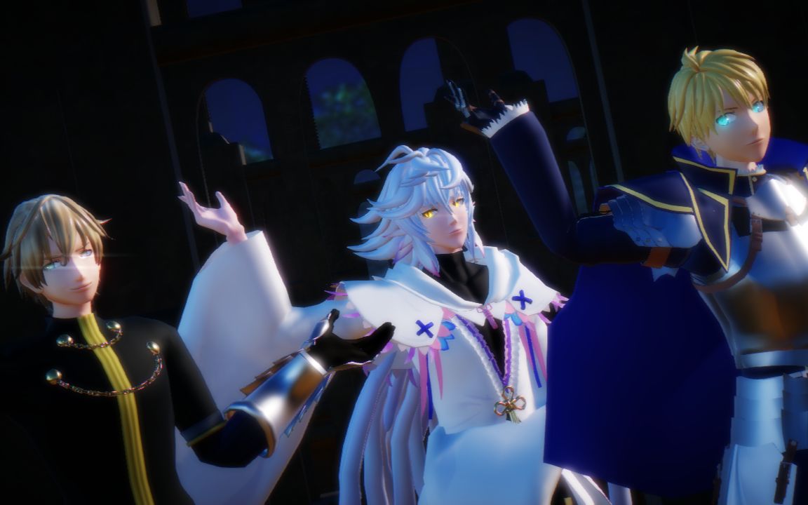 [图]【FGO MMD】三巨头的极乐净土【梅林旧剑高文】