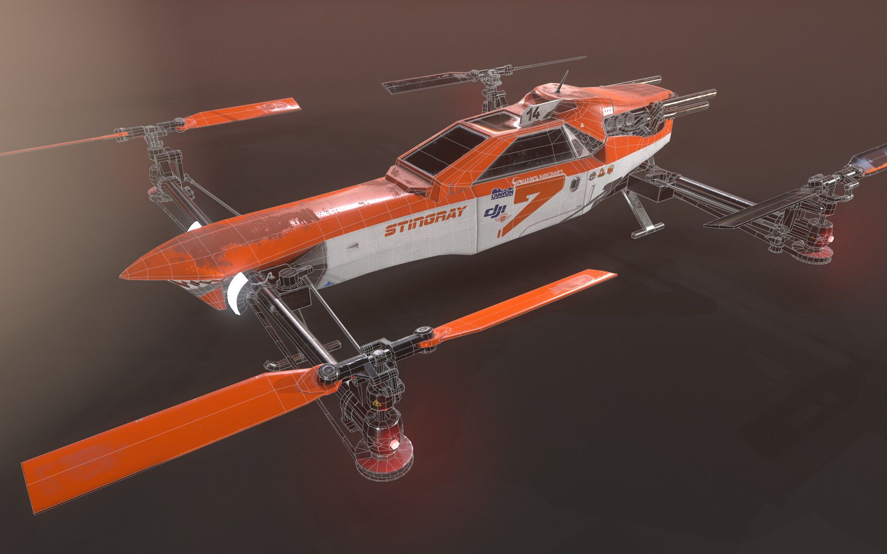 次世代硬表面游戏场景飞机教程——3d建模