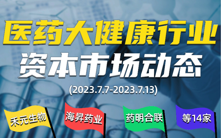 医药大健康行业资本市场(IPO、一级市场融资)动向大盘点【第5期】哔哩哔哩bilibili