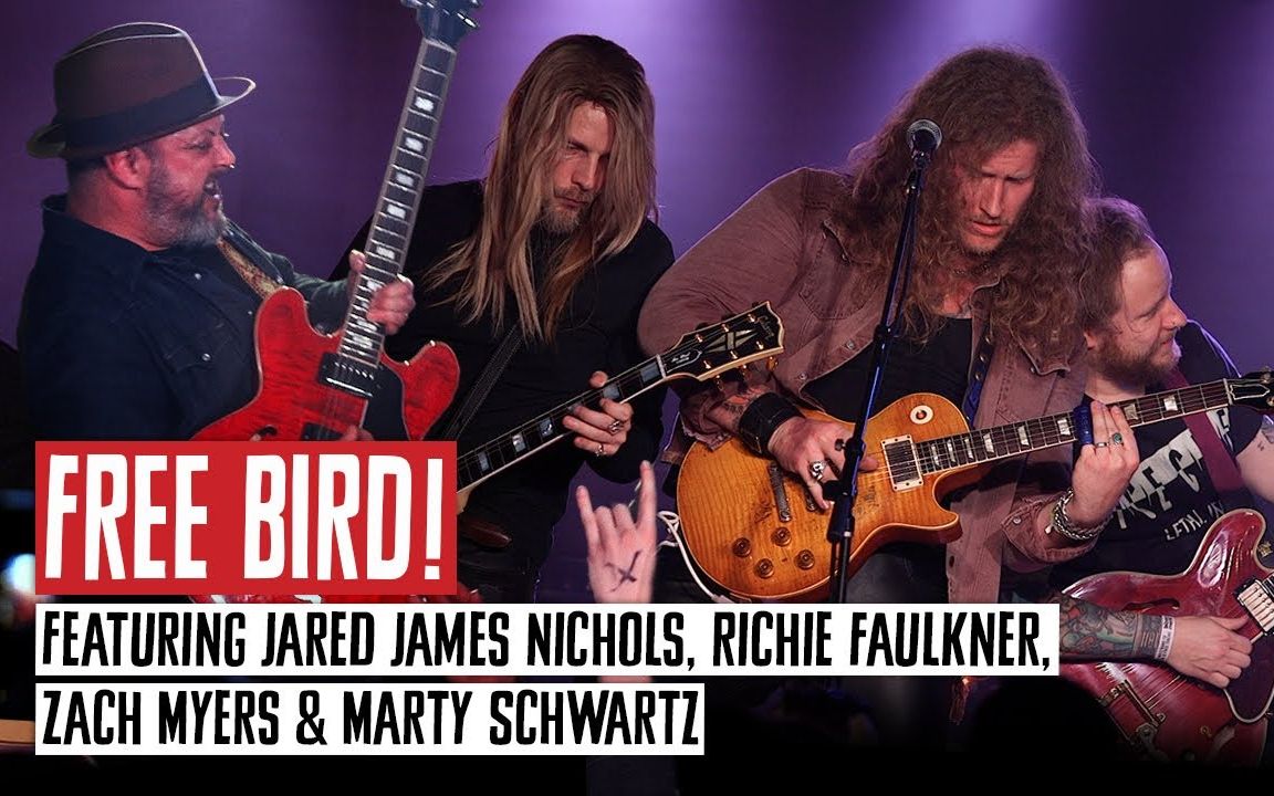 [图]致敬金曲Free Bird -Jared James Nichols, Richie Faulkner, Zach Myers & Marty Schwartz