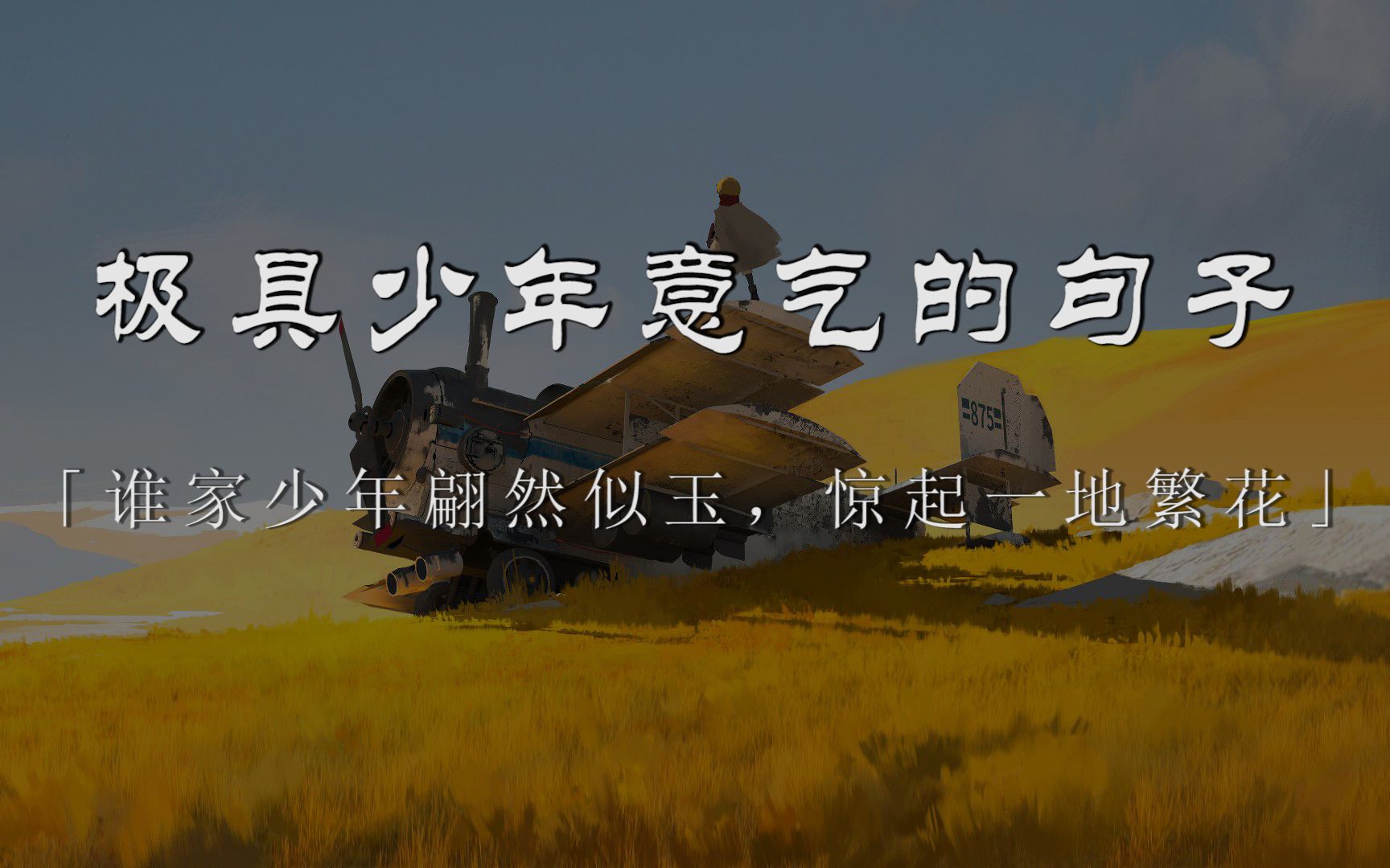 “少年的肩应该担起草长莺飞和清风明月”丨极具少年意气的句子哔哩哔哩bilibili