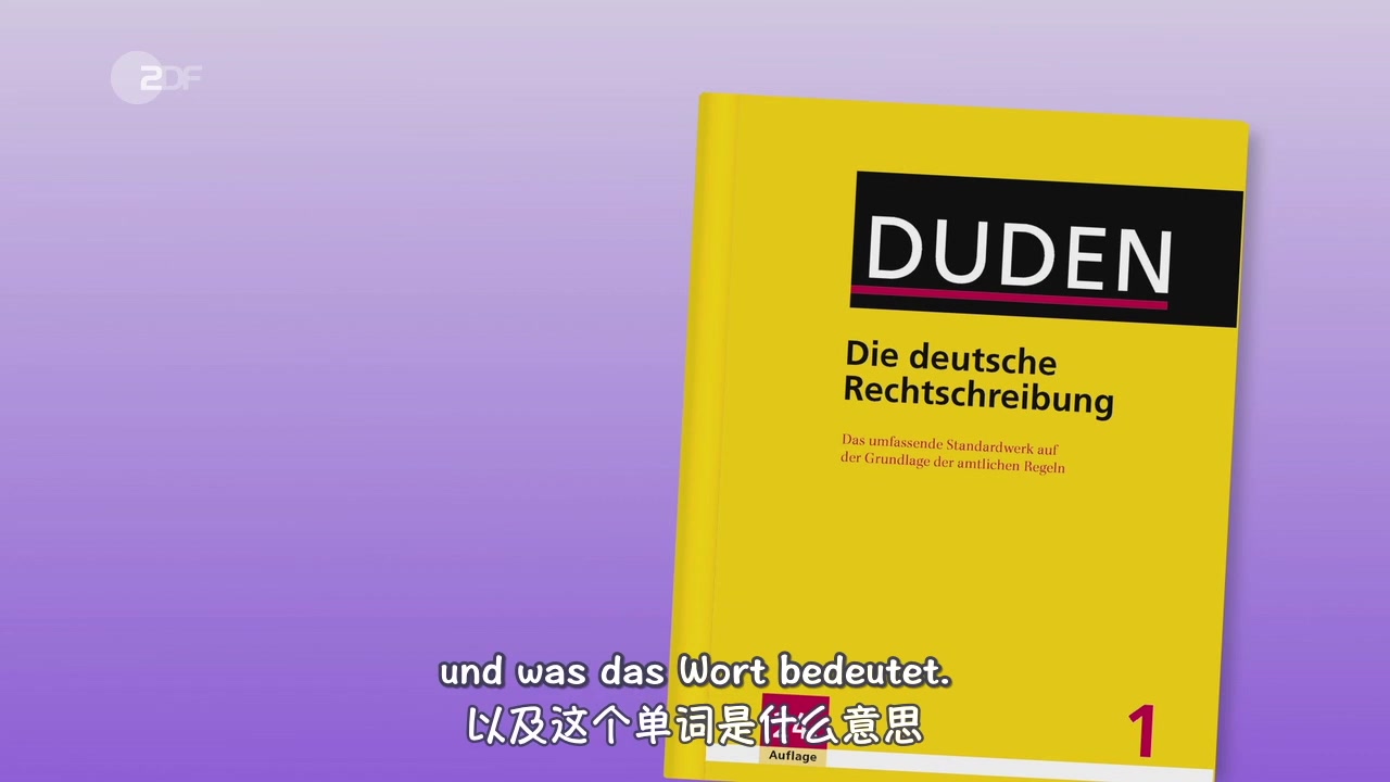 [图]德汉字幕： 德文化 Wie schafft es ein Wort in den Duden? 德语杜登辞典收录单词的标准是什么?