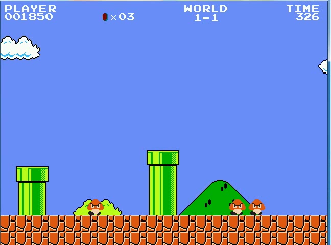 手操人物玩马里奥关卡