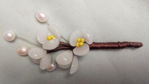 发簪教程 简单的玉簪花 哔哩哔哩