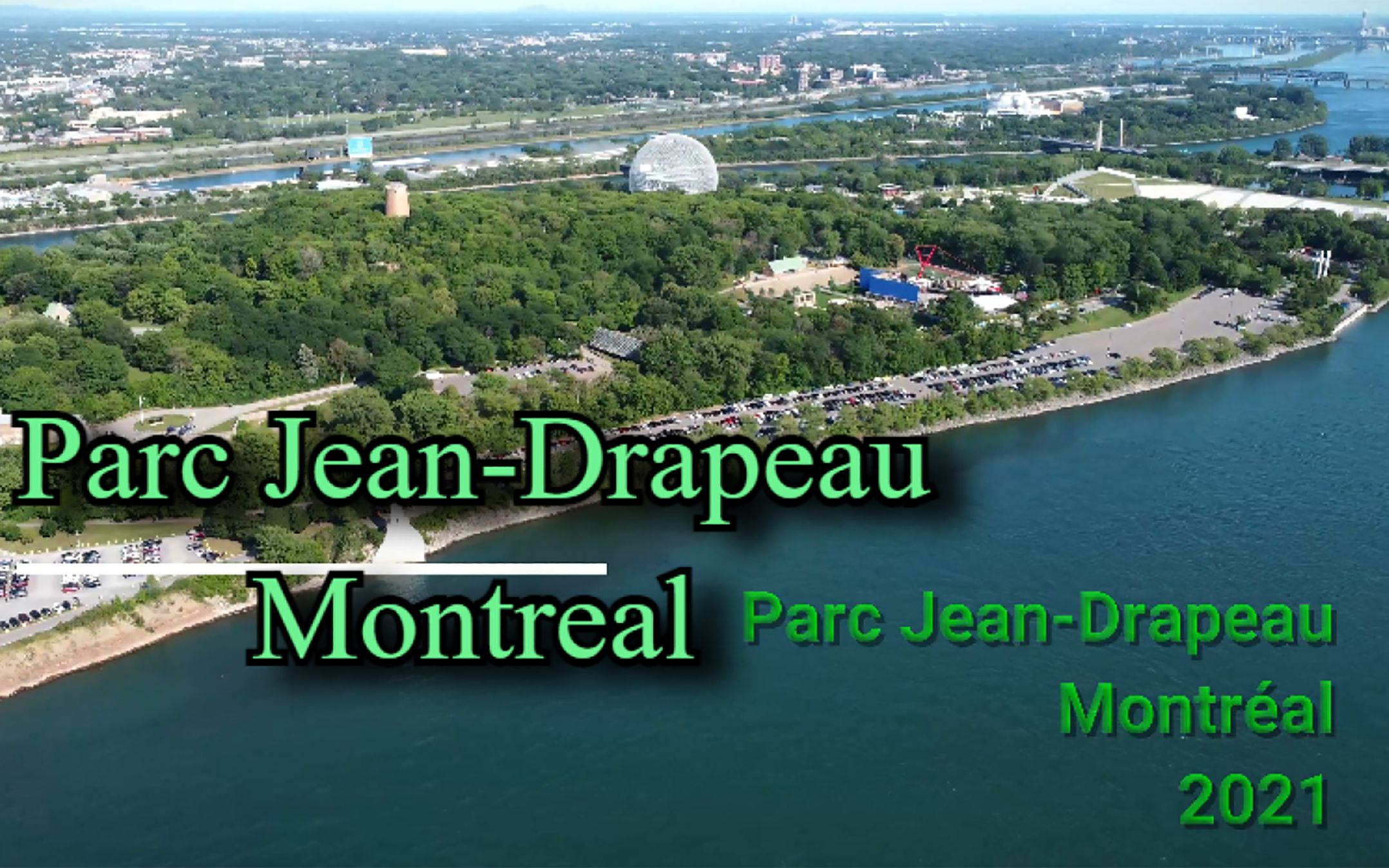 [图]4K 蒙特利尔江心公园航拍 Parc Jean-Drapeau 2021——加拿大海哥Hihai Montreal