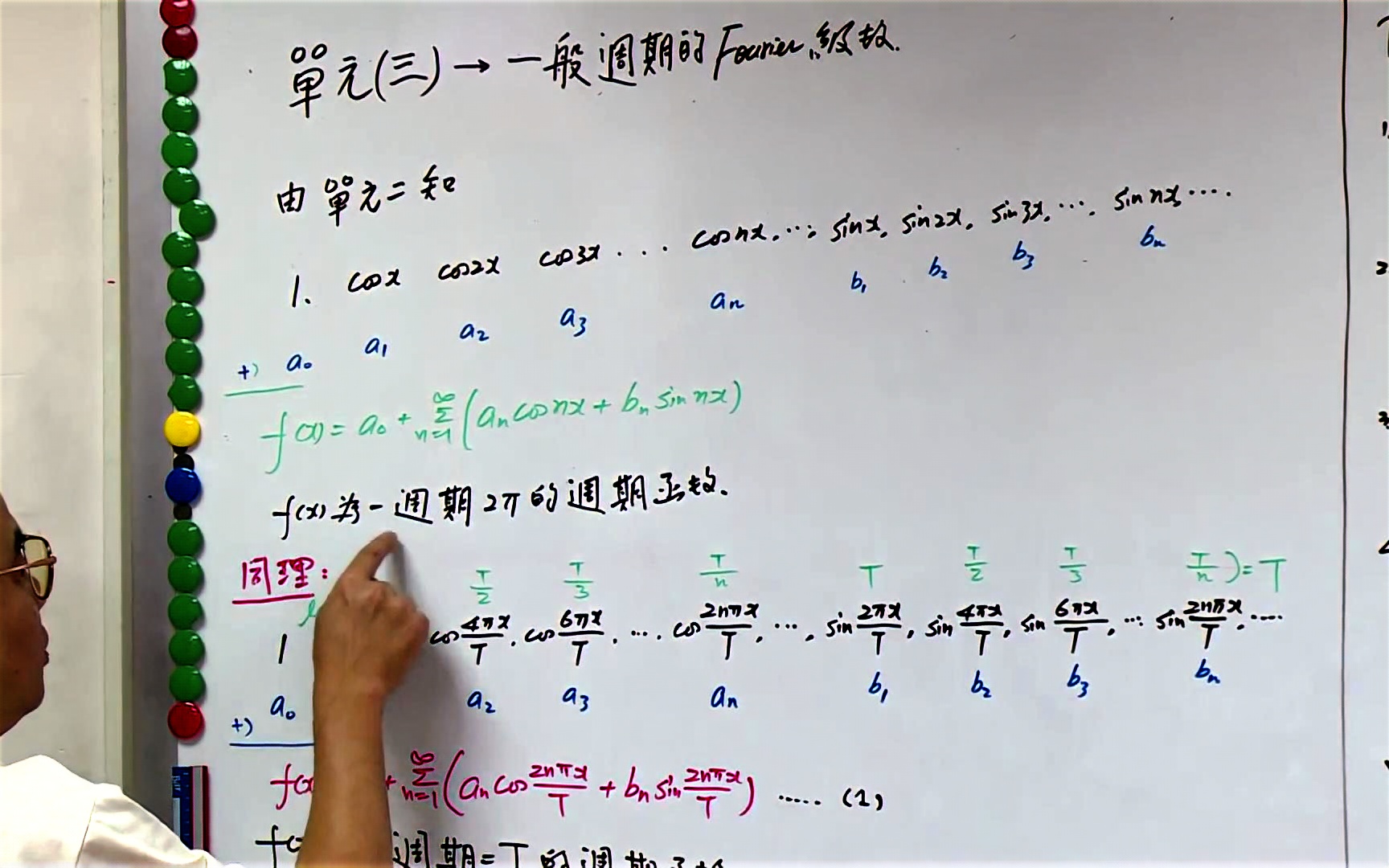 傅里叶(Fourier)分析与偏微分方程式 单元(三) 傅立叶级数 决定一般周期的傅立叶系数哔哩哔哩bilibili