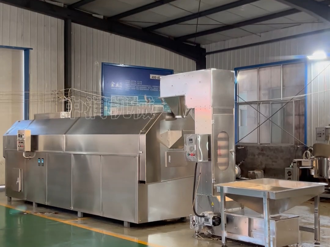 苦荞片快速膨化机 滚筒炒货机器