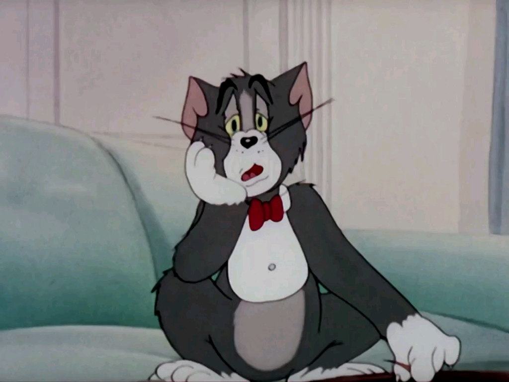 猫和老鼠猫卡通结尾(结尾是米高梅动画蓝色的)