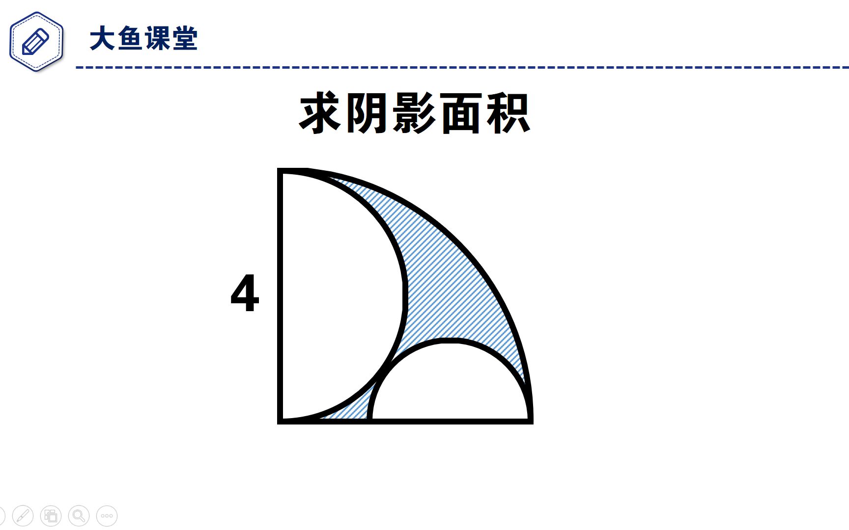 如图,四分之一半圆中夹两半圆,求阴影面积?哔哩哔哩bilibili