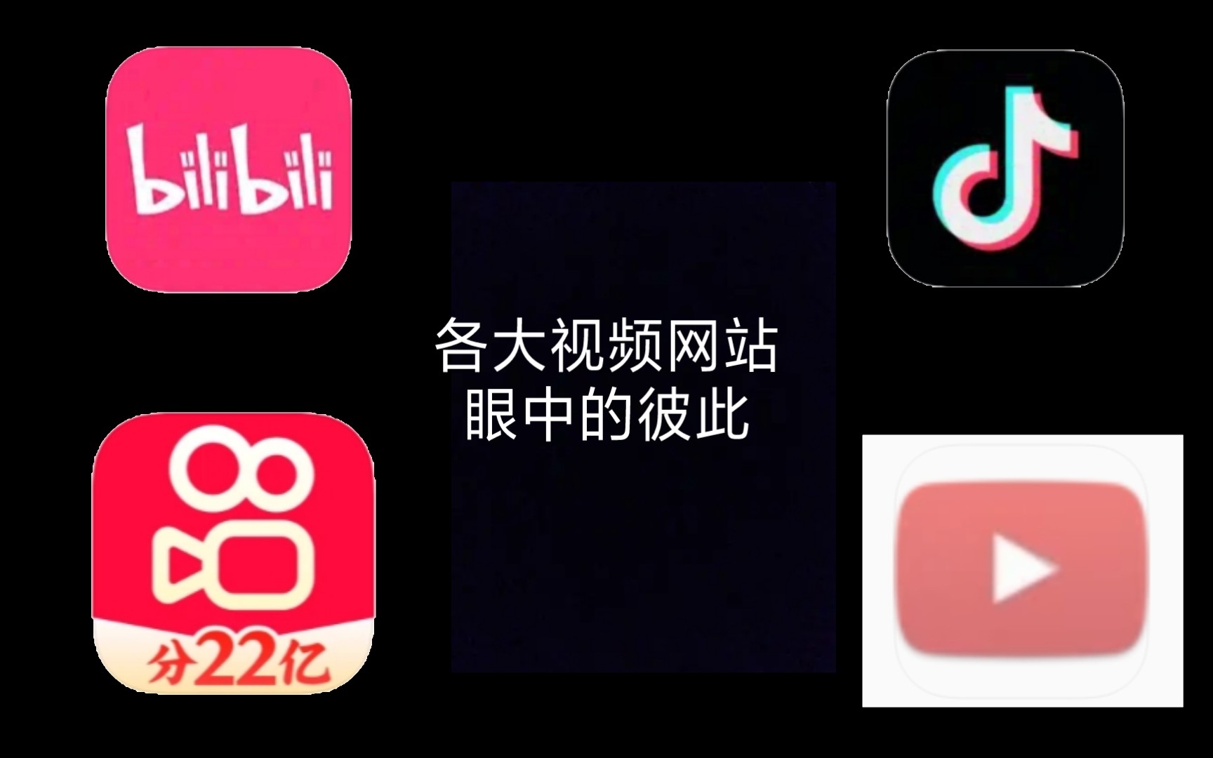 [图]ks、dy、B站、油管眼中的彼此是什么样的