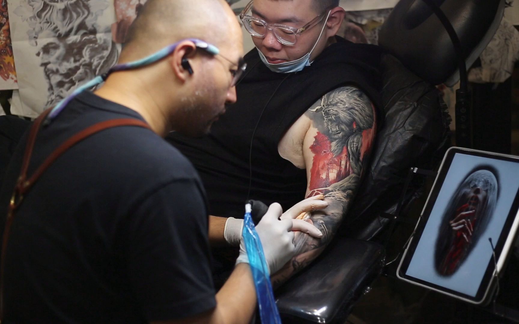 鵼山老师 纹身作品 血月传说 完成进度