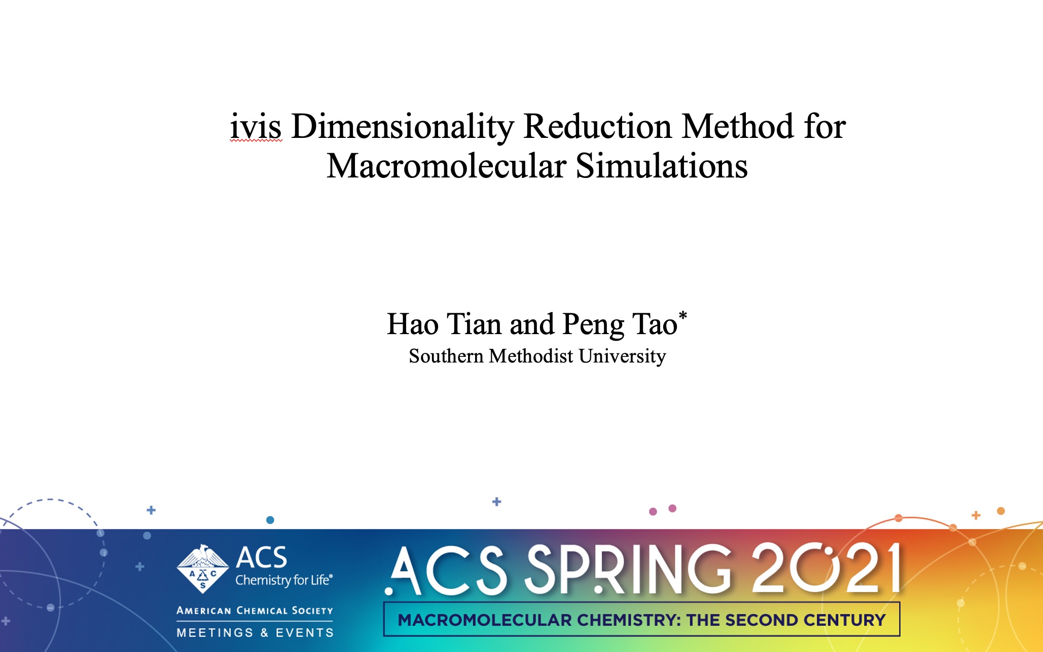 [ACS Spring 2021] 大分子模拟的ivis降维方法哔哩哔哩bilibili