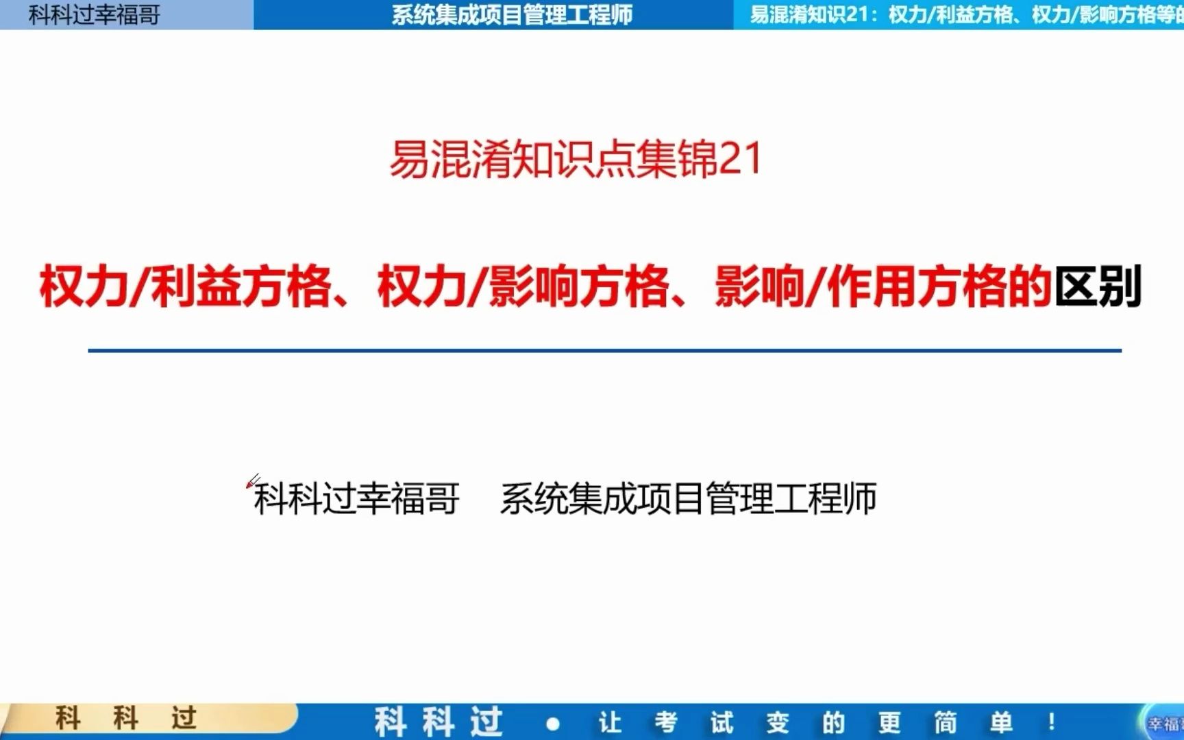 【中级系统集成】易混淆知识点——21.权力利益方格、权力影响方格、影响作用方格的区别哔哩哔哩bilibili