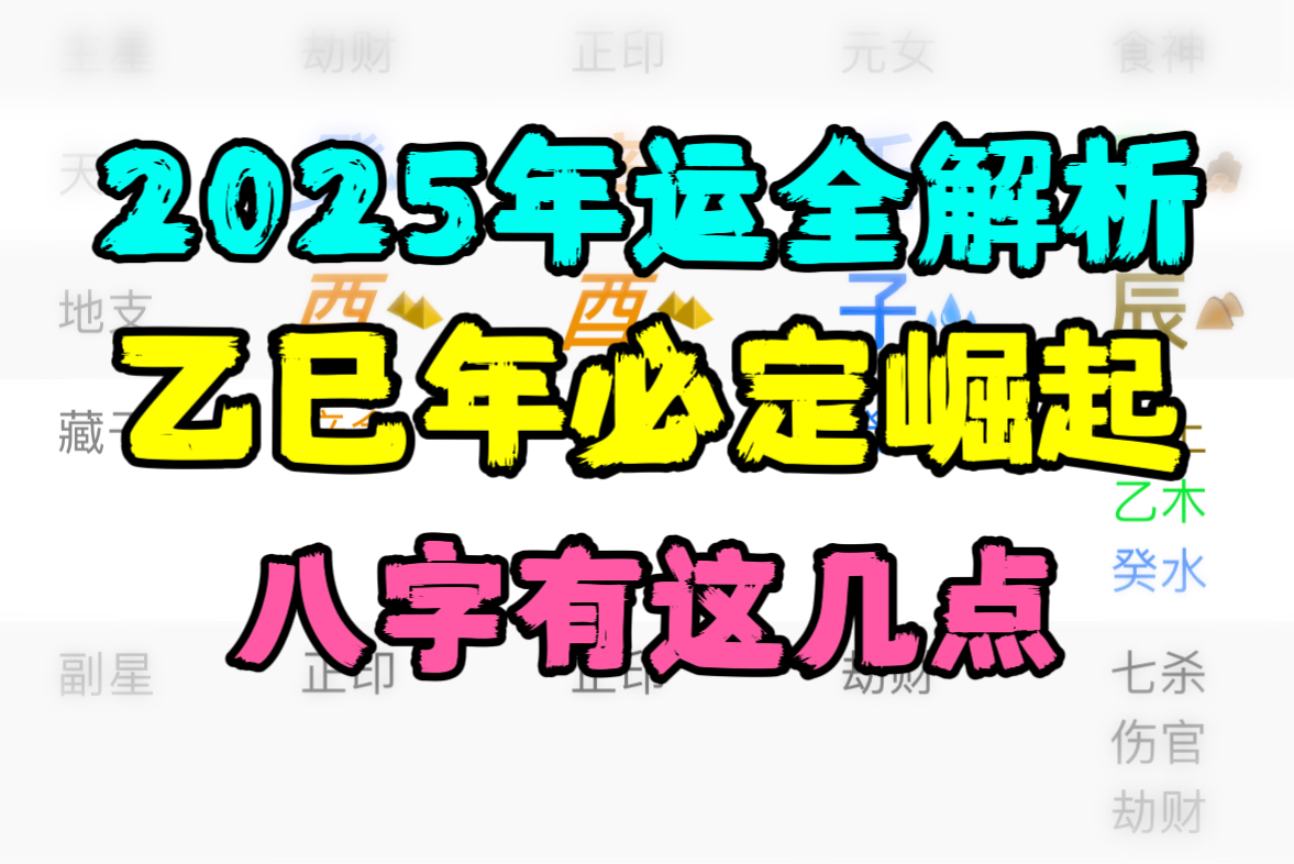 2025乙巳年火运全年解析,满足这几点,明年必定时来运转,强势崛起哔哩哔哩bilibili