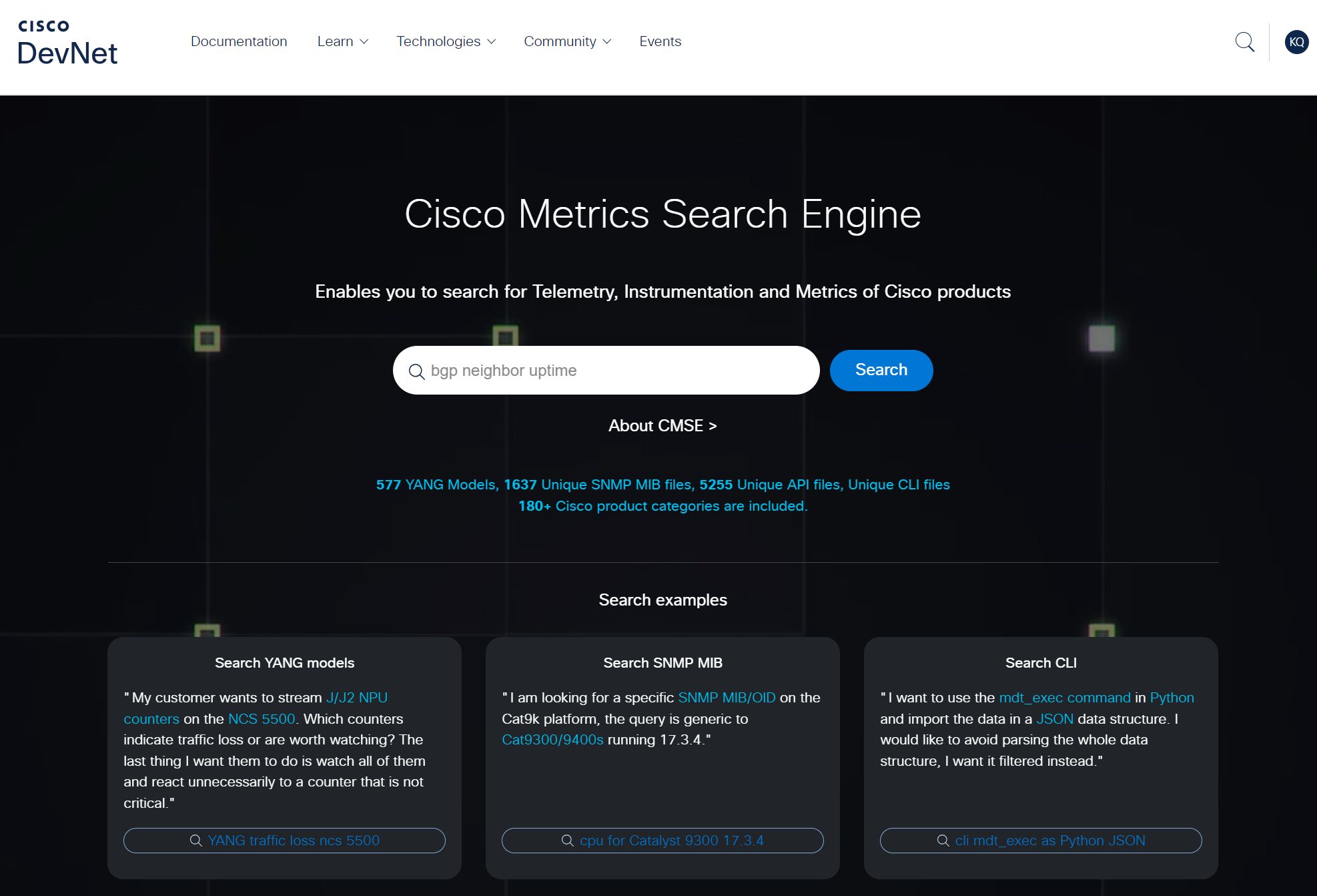 Cisco的CMSE(指标搜索引擎)查询API,YANG,MIB和CLI哔哩哔哩bilibili