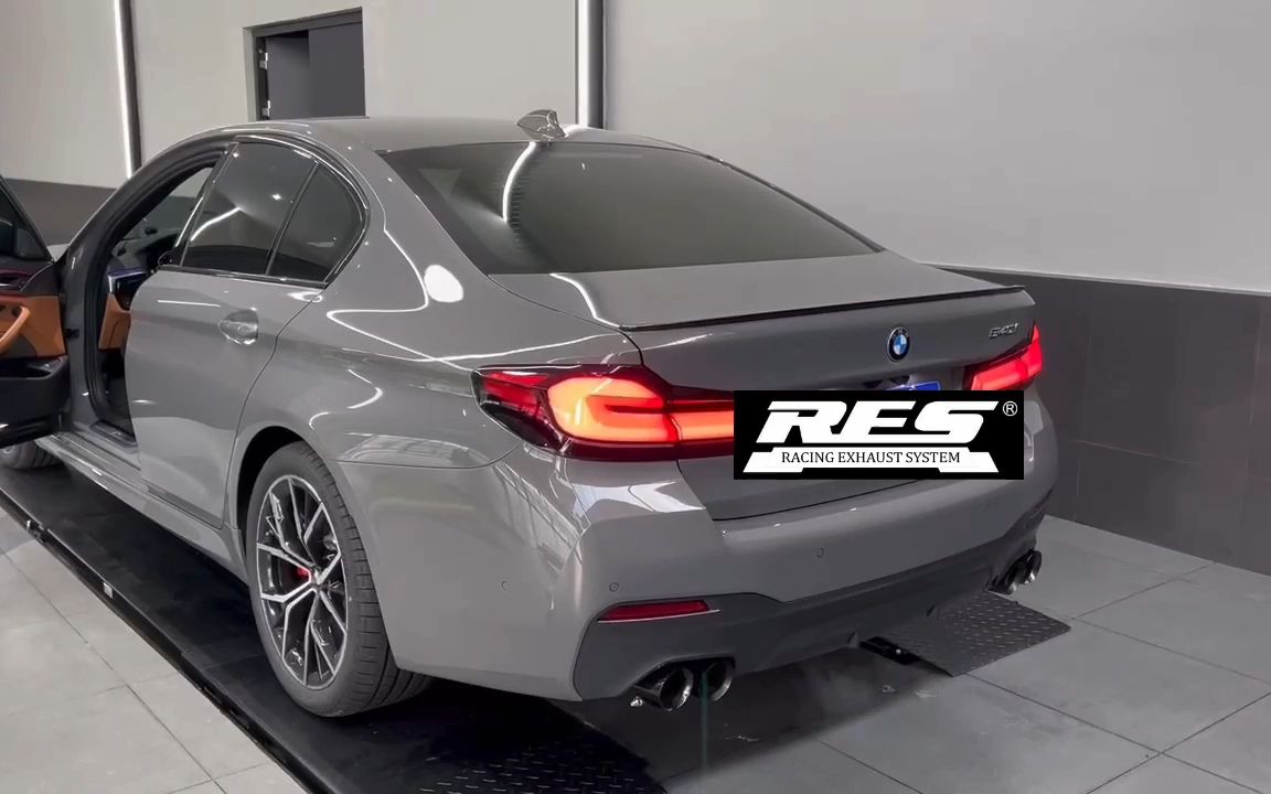 宝马540i g30 3.0t 搭配res中尾段阀门案例!原地开关测试