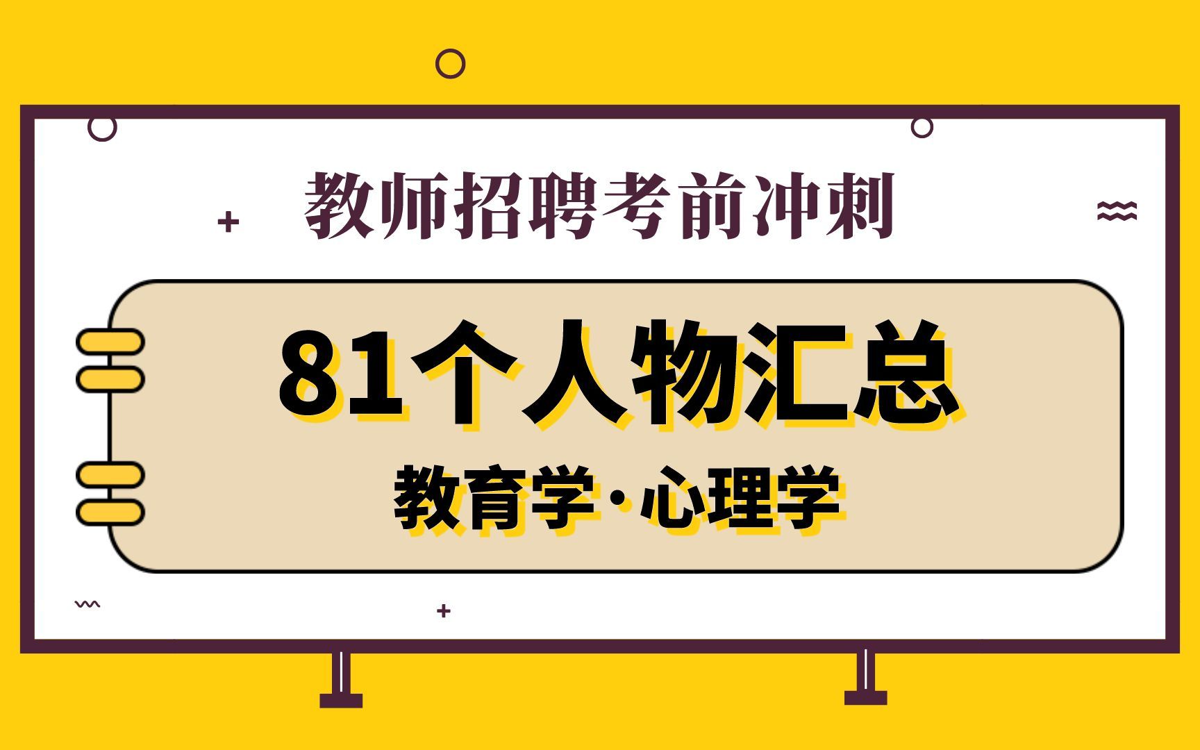 [图]【教师招聘】教育学心理学81个高频人物汇总 | 考前磨耳朵