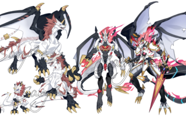 【原创数码兽】是进化链稿件过程