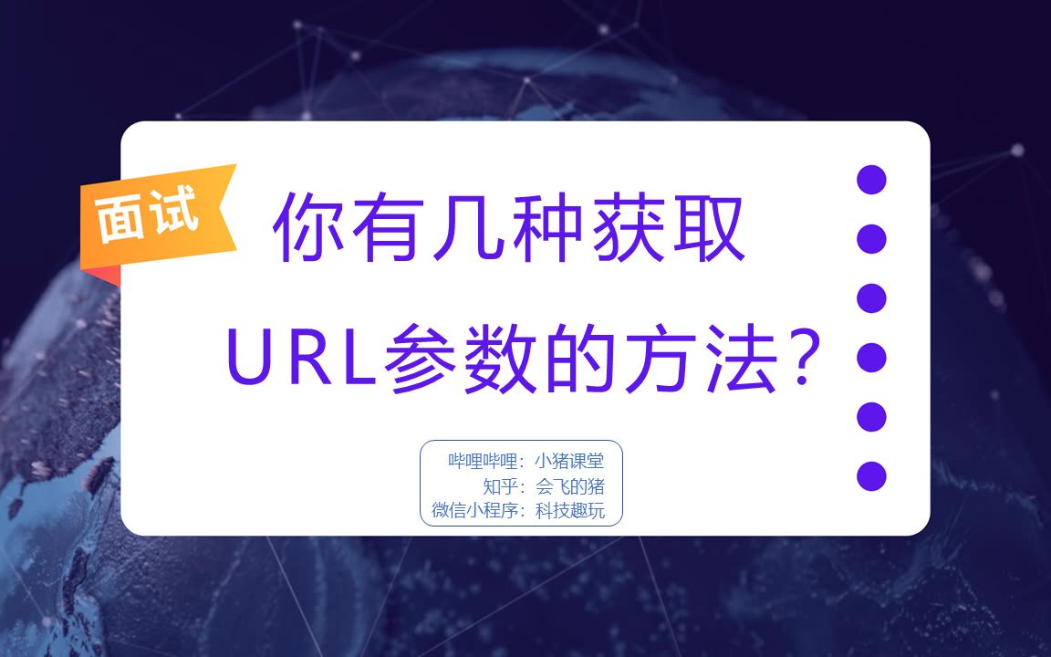 【前端面试】你有几种获取URL参数的方法?哔哩哔哩bilibili