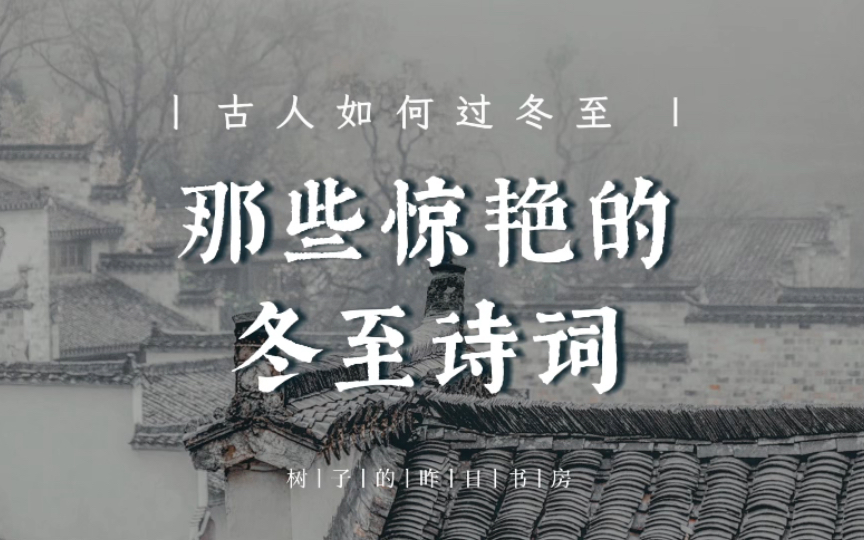 “井底微阳回未回,萧萧寒雨湿枯荄”惊艳的冬至诗词.哔哩哔哩bilibili