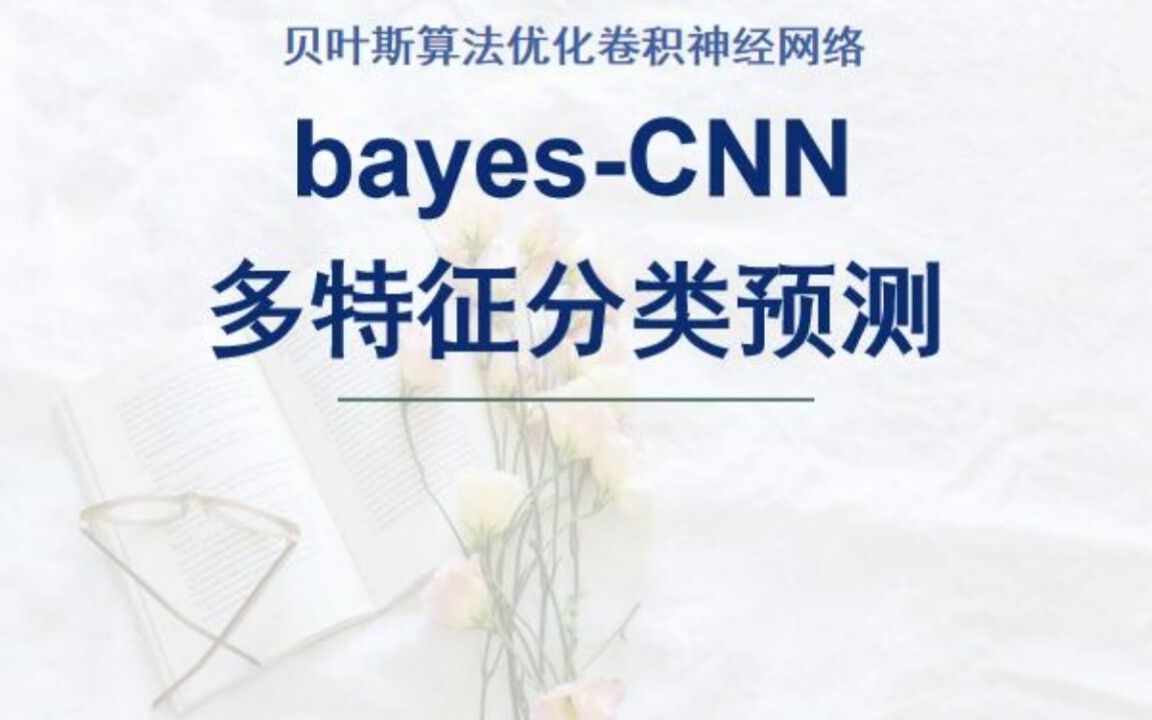 基于贝叶斯(bayes)优化卷积神经网络(bayesCNN)的数据分类预测.哔哩哔哩bilibili