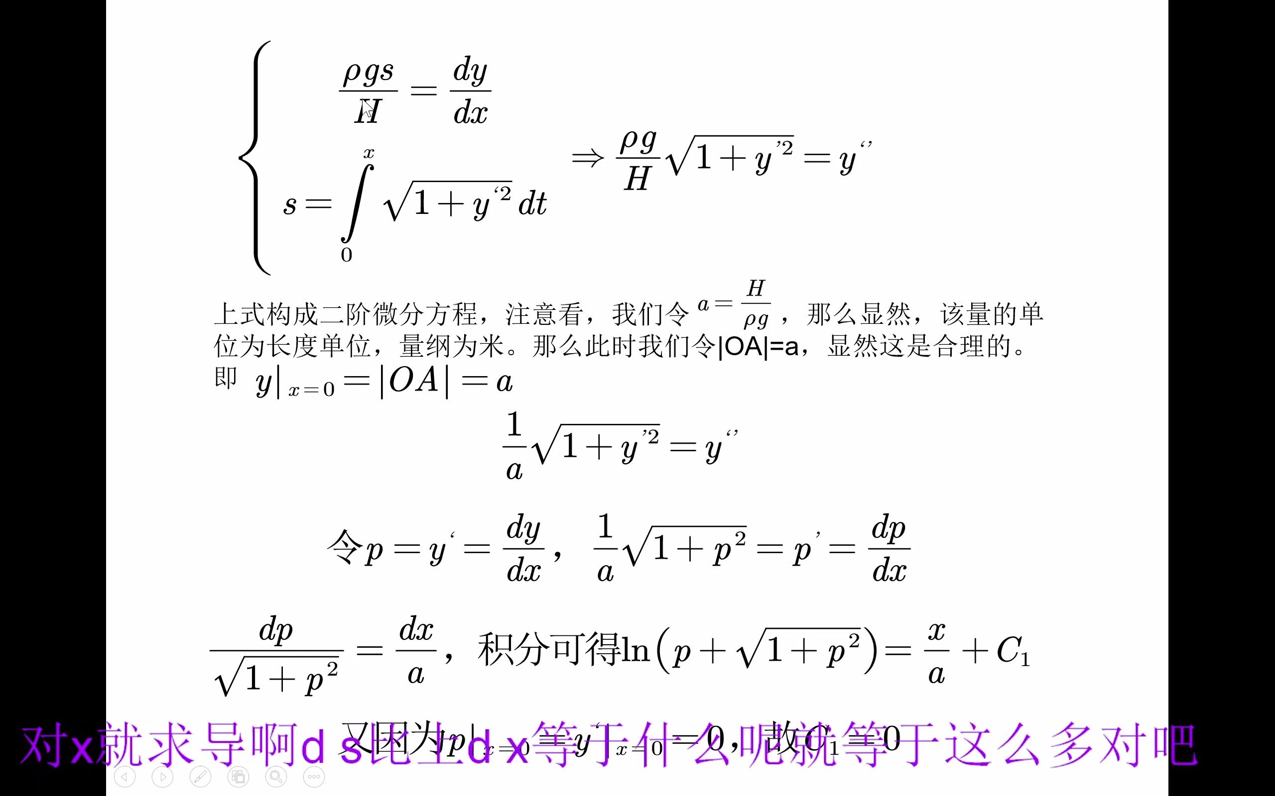 [高等数学]悬链线方程哔哩哔哩bilibili