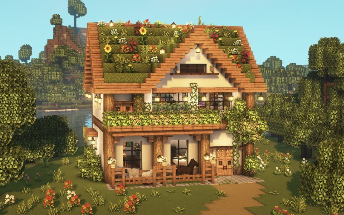 【minecraft】0298森之精灵风格小房子( mizunos 16 craft)