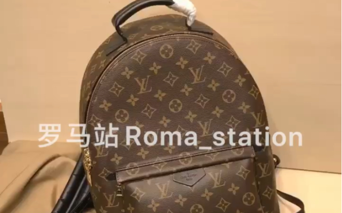 开箱【罗马站】出品 Louis Vuitton PALM SPRINGS 双肩包 大号LV 背包 书包 老花哔哩哔哩bilibili