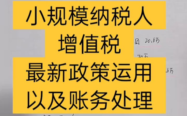 会计实操丨小规模增值税优惠政策解读以及账务处理丨零基础学会计哔哩哔哩bilibili