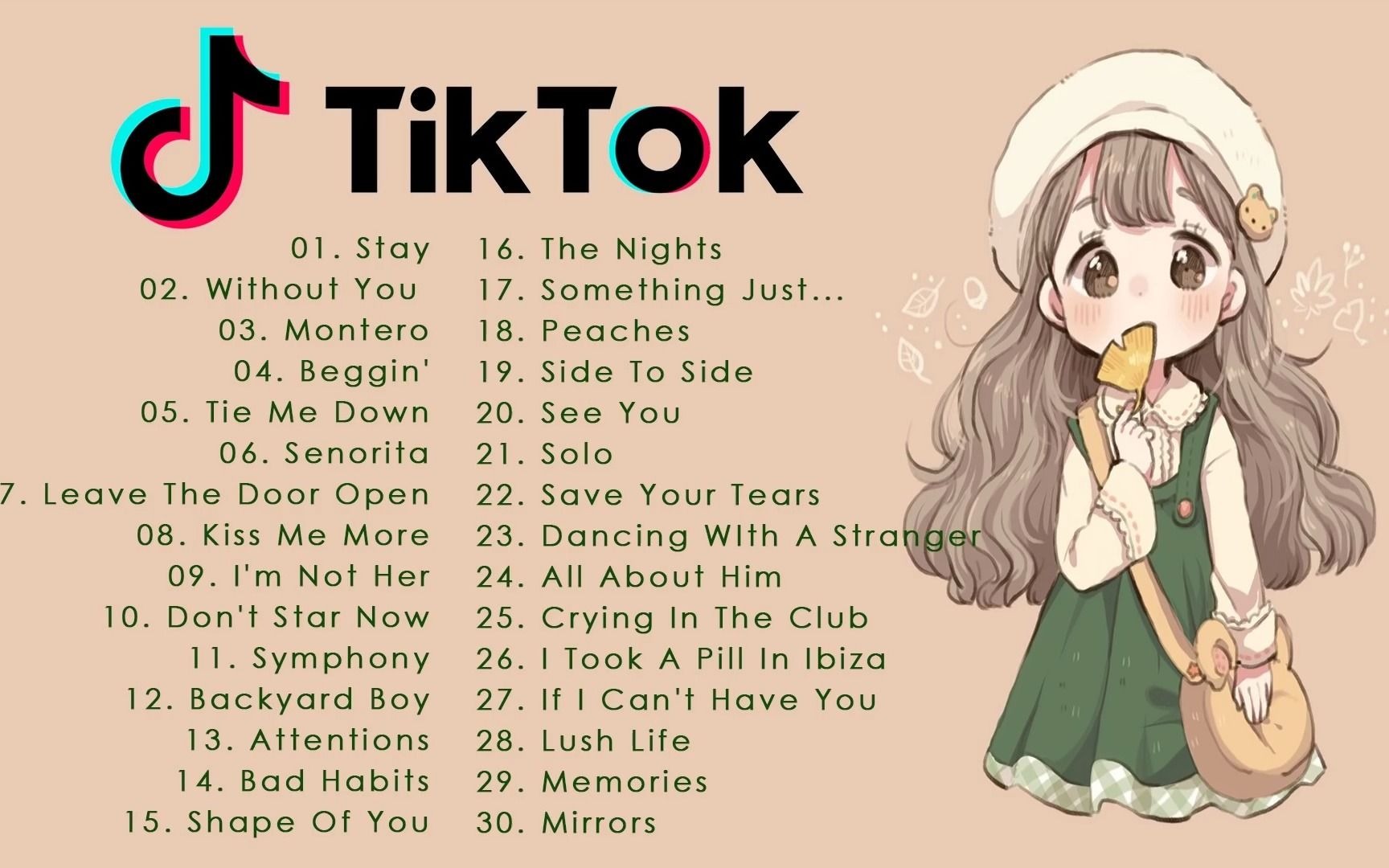 [图]Tik Tok Songs Playlist 2021 Lyric Best TikTok Music 2021 TikTok Hits 2021