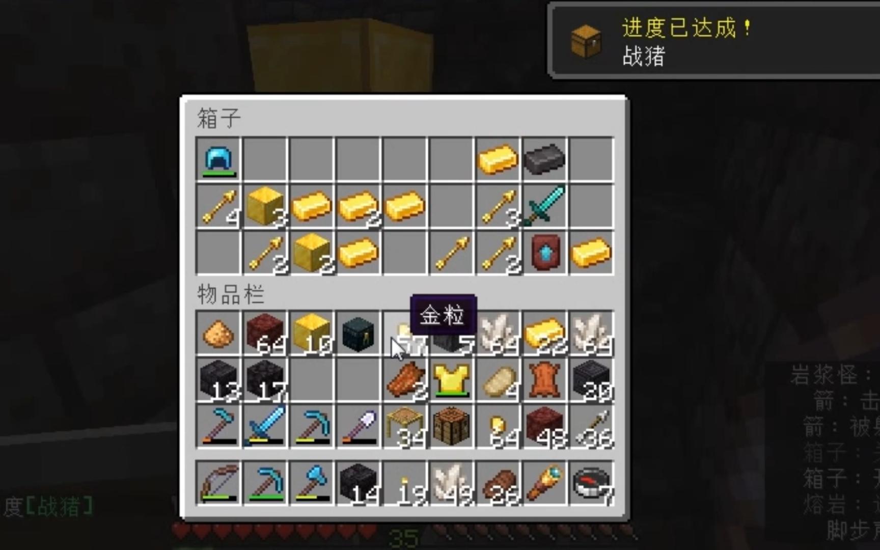 21.1原版生存】初探猪灵堡垒,猪灵可爱捏
