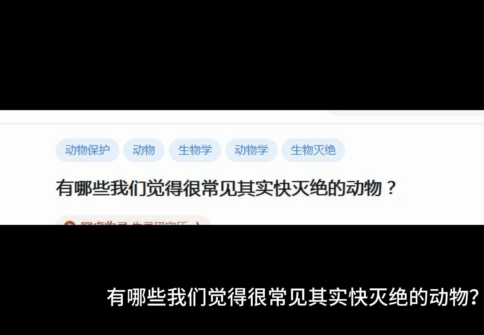 有哪些我们觉得很常见其实快灭绝的动物?哔哩哔哩bilibili